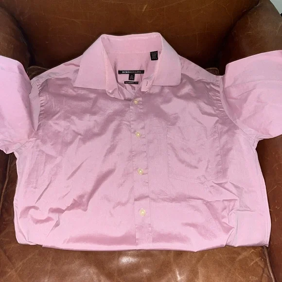 BCBG Men's Pink Button Down Shirt - Picture 6 of 8